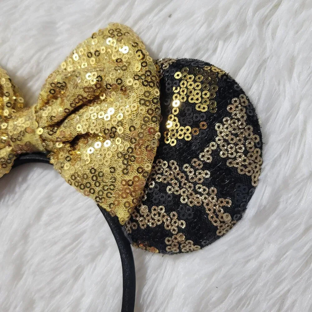 Leopard Sequin Minnie Mouse Ears